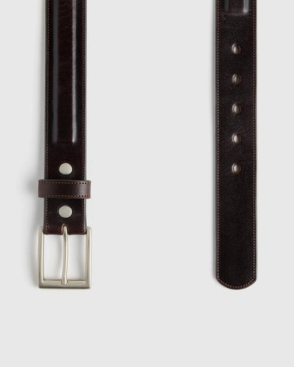 Hugo Contoured Leather Dress Belt - US 7733