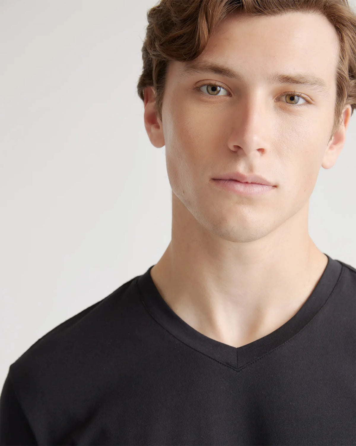 Cotton Modal V-Neck Tee - US 7196