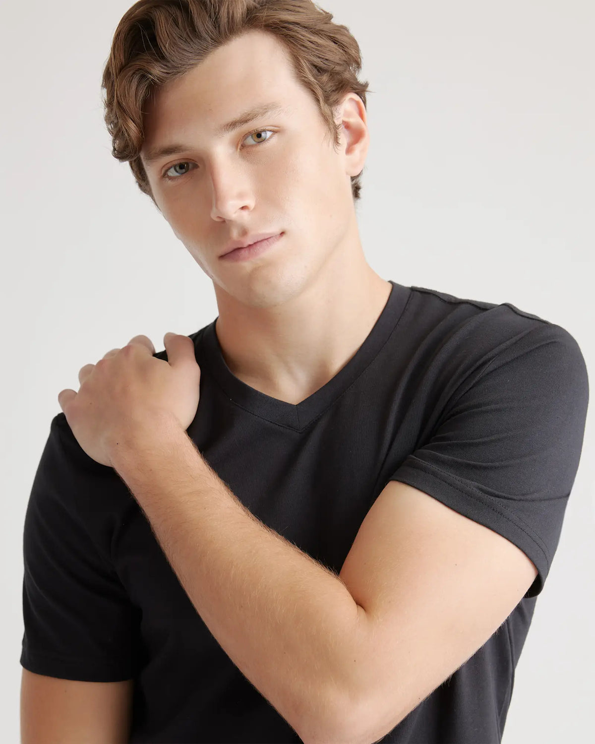 Cotton Modal V-Neck Tee - US 7196