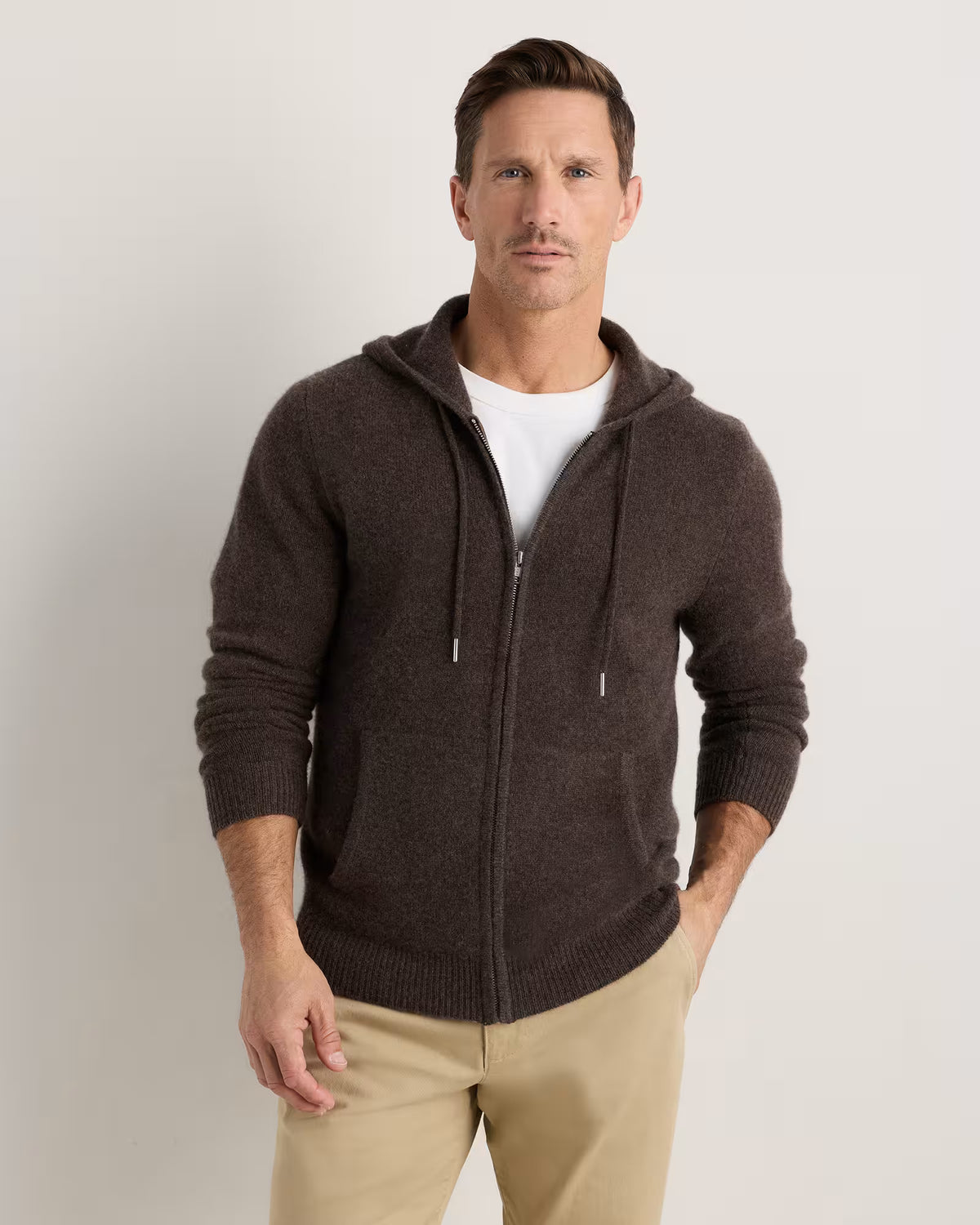 Mongolian Cashmere Full-Zip Hoodie - US 2214