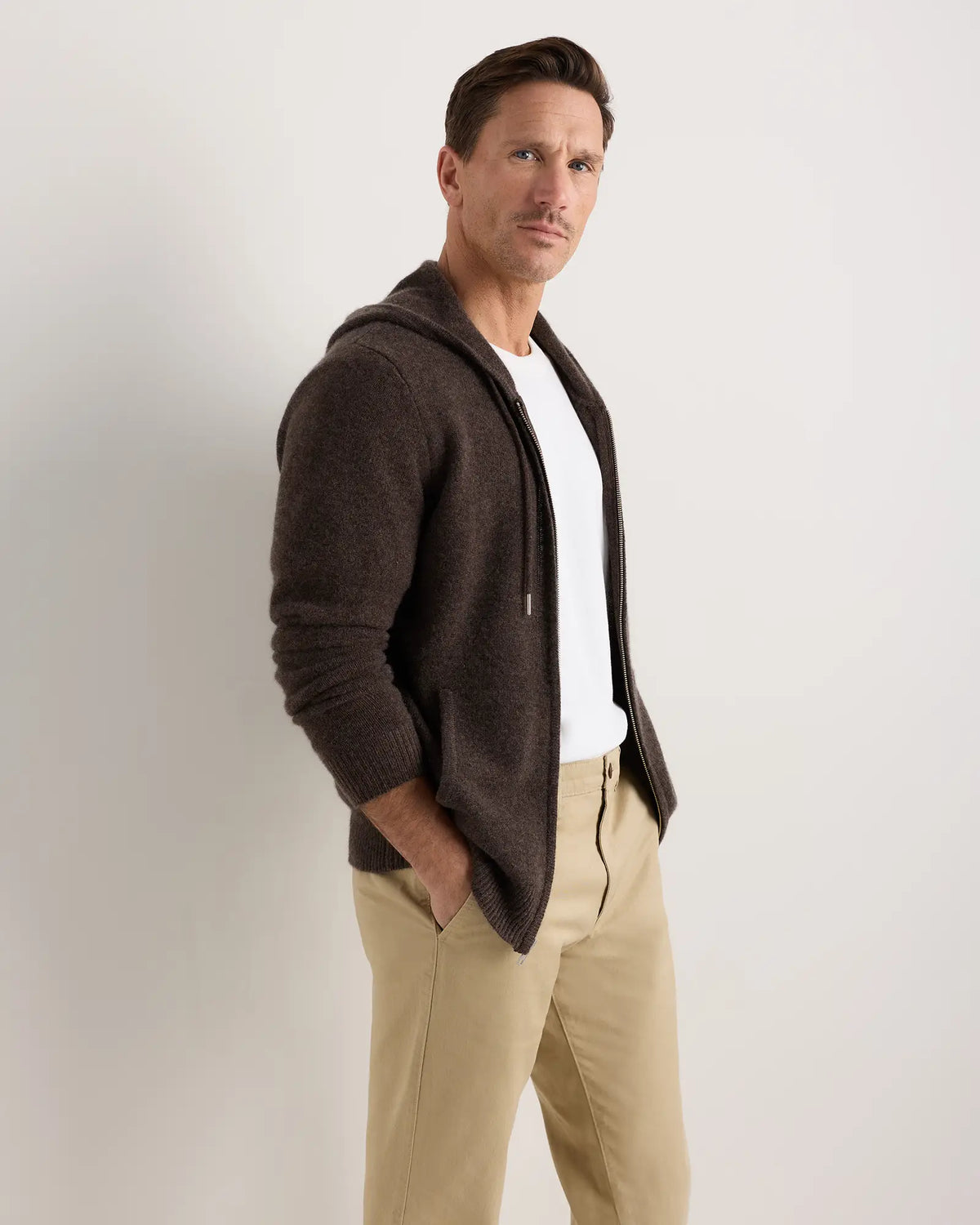 Mongolian Cashmere Full-Zip Hoodie - US 2214