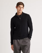 Mongolian Cashmere Quarter Zip Sweater - US 6748