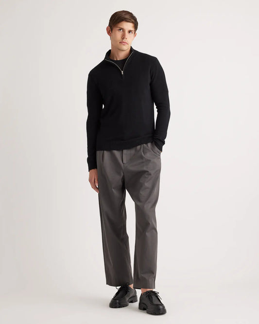 Mongolian Cashmere Quarter Zip Sweater - US 6748