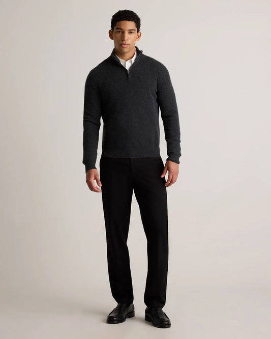Mongolian Cashmere Quarter Zip Sweater - US 4364