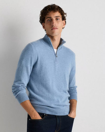 Mongolian Cashmere Quarter Zip Sweater - US 0641