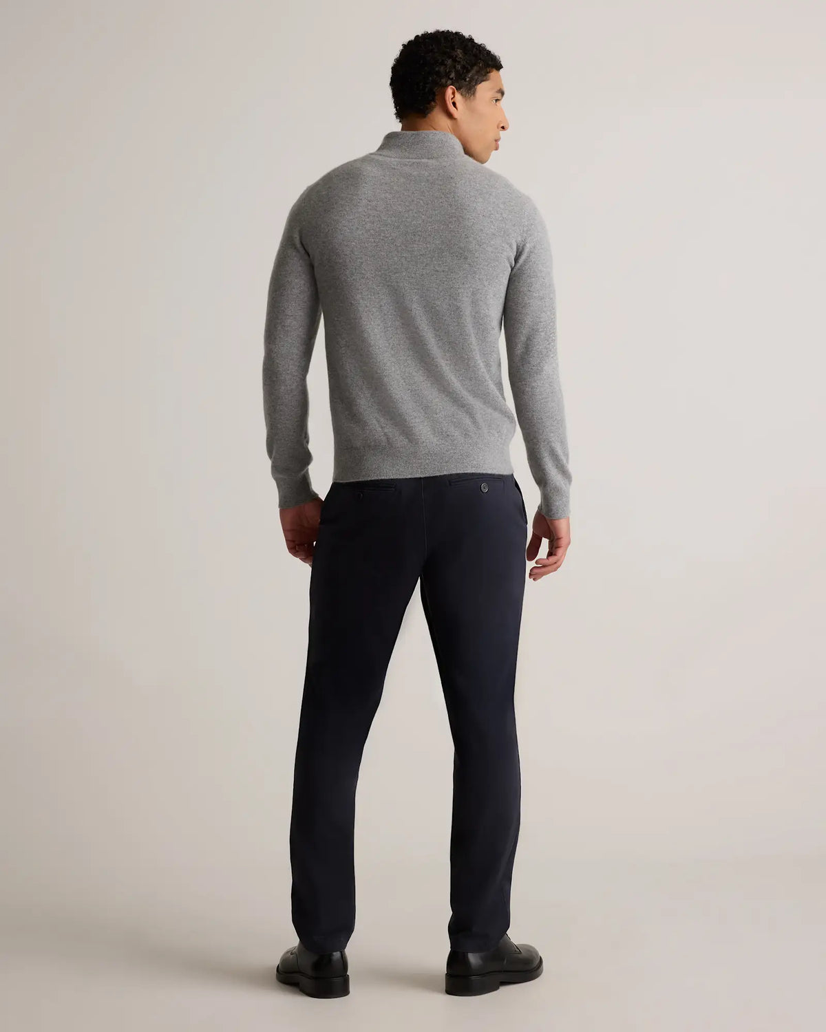 Mongolian Cashmere Quarter Zip Sweater - US 9616