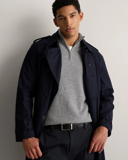 Mongolian Cashmere Quarter Zip Sweater - US 9616