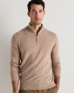 Mongolian Cashmere Quarter Zip Sweater - US 5368