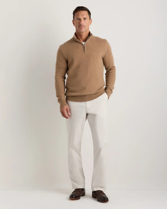 Mongolian Cashmere Quarter Zip Sweater - US 4402