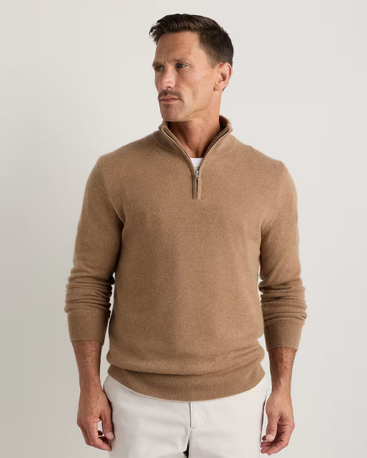 Mongolian Cashmere Quarter Zip Sweater - US 4402