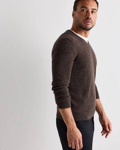Mongolian Cashmere V-Neck Sweater - US 7968