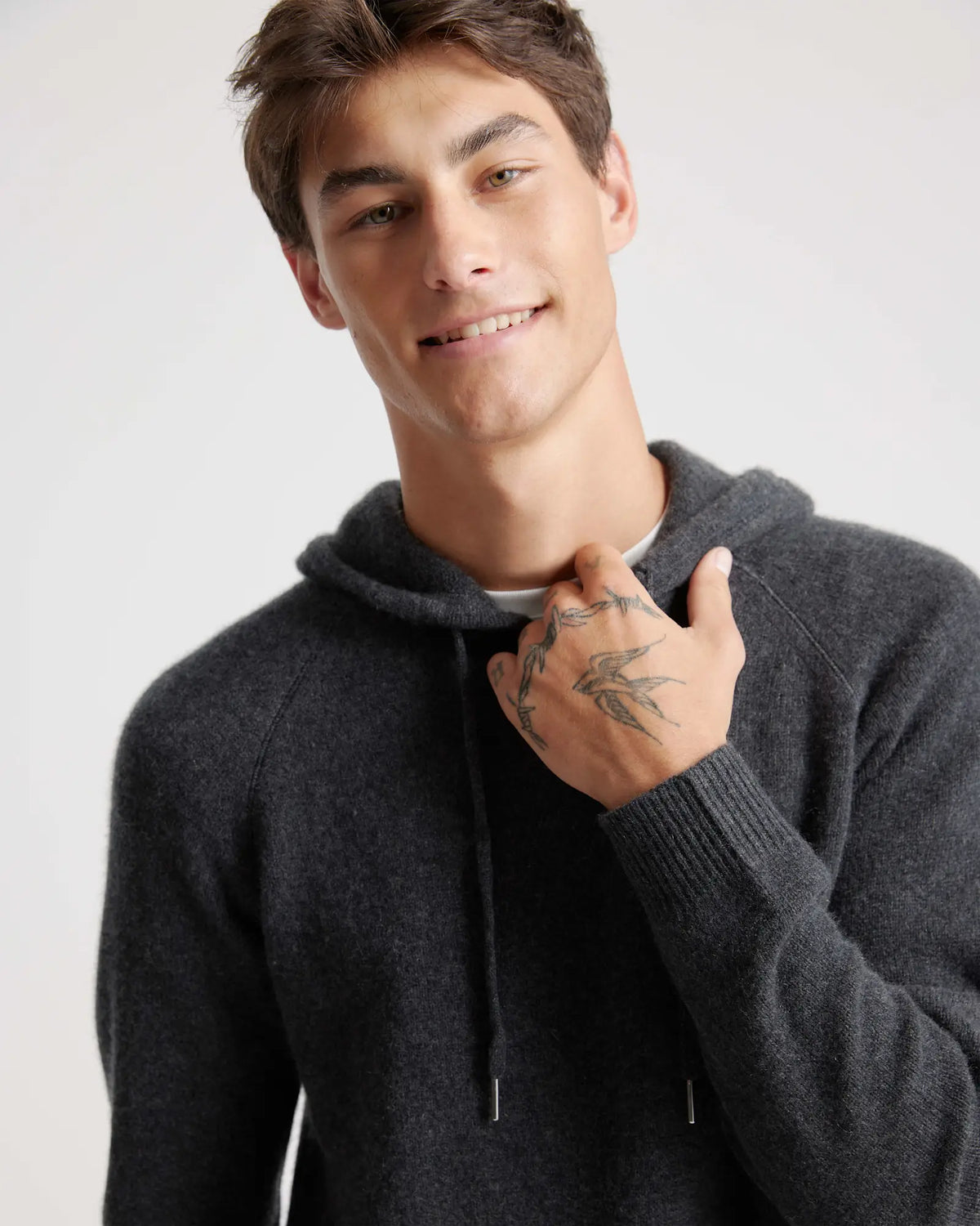 Mongolian Spring Cashmere Pullover Hoodie - US 3116
