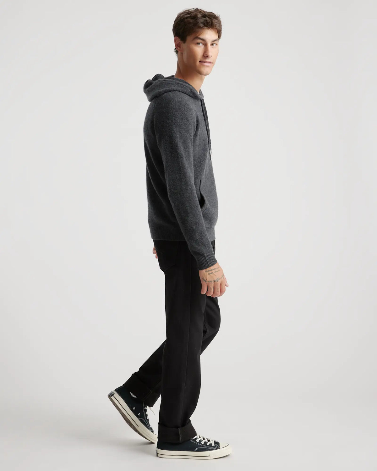 Mongolian Spring Cashmere Pullover Hoodie - US 3116