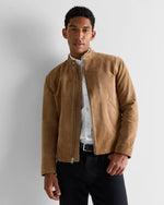 100% Suede Café Racer Jacket - US 0866