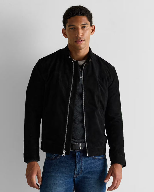 100% Suede Café Racer Jacket - US 7198