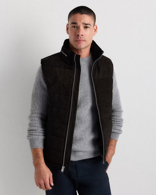 100% Suede Puffer Vest - US 4141