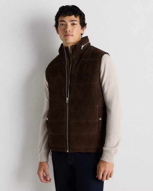100% Suede Puffer Vest - US 7176