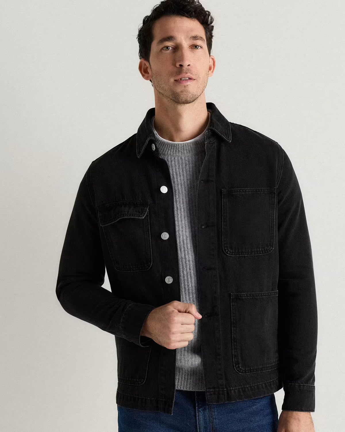 100% Organic Cotton Denim Chore Jacket - US 5665
