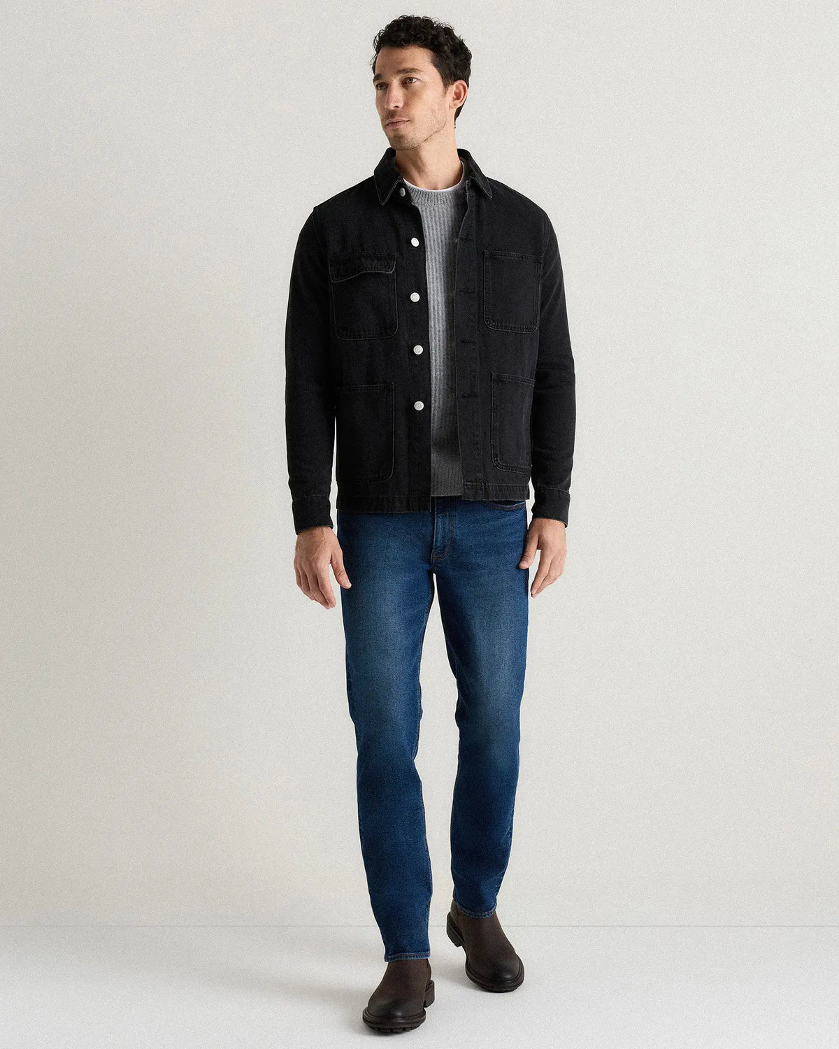 100% Organic Cotton Denim Chore Jacket - US 5665