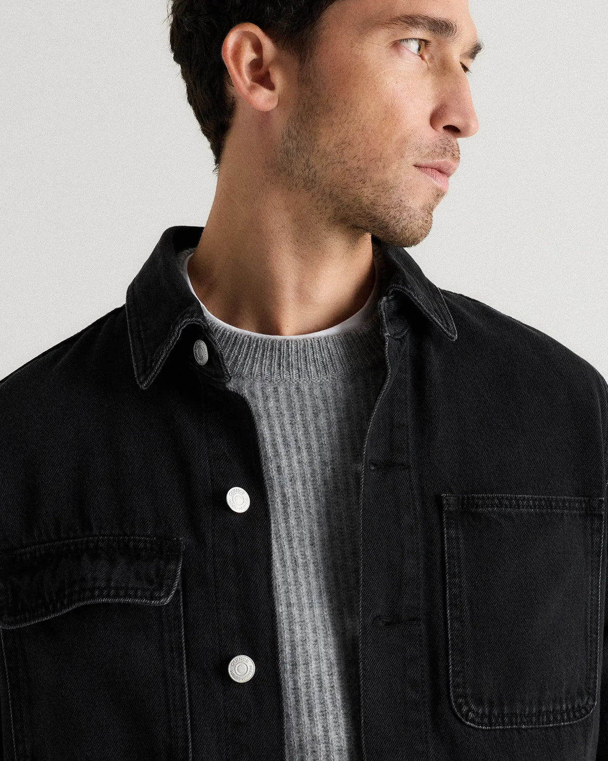 100% Organic Cotton Denim Chore Jacket - US 5665