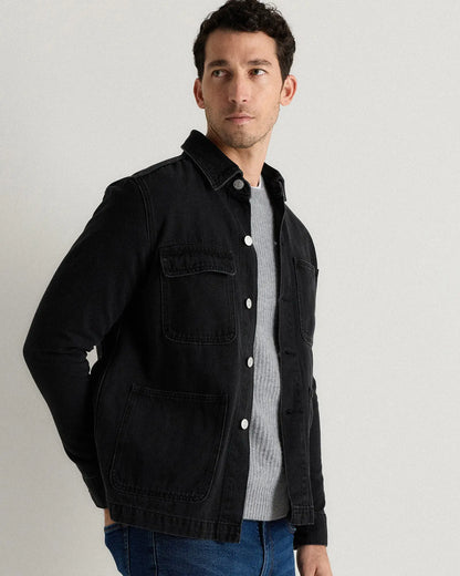 100% Organic Cotton Denim Chore Jacket - US 5665