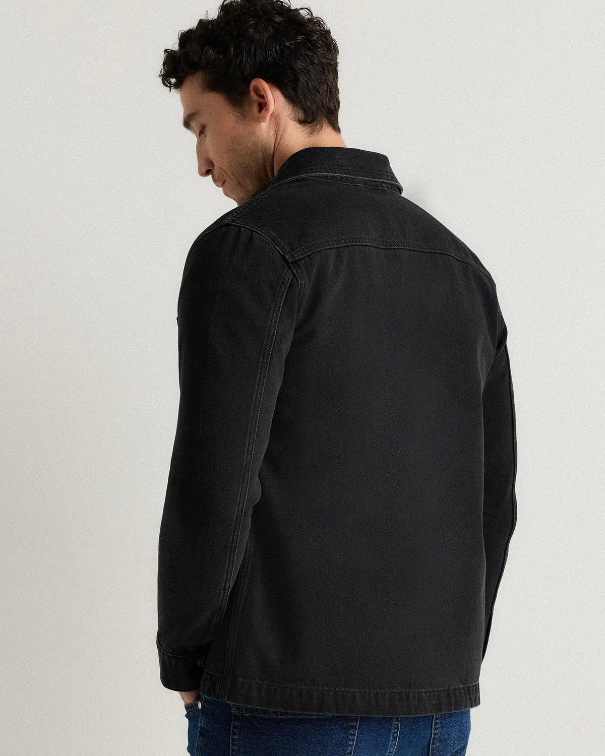 100% Organic Cotton Denim Chore Jacket - US 5665
