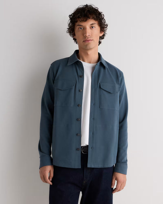 Cotton Pique Knit Overshirt - US 6540
