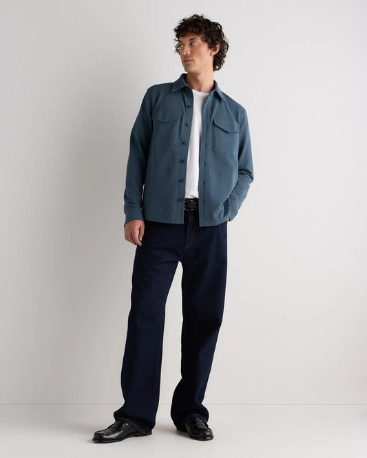 Cotton Pique Knit Overshirt - US 6540