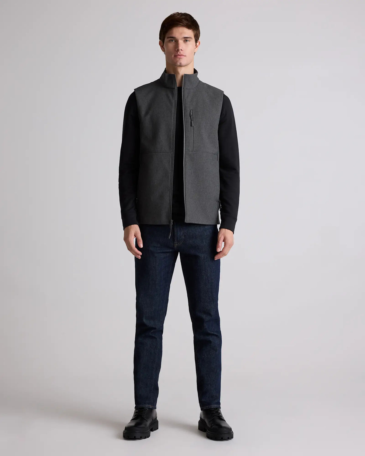 Softshell Fleece-Lined Full-Zip Vest - US 0514