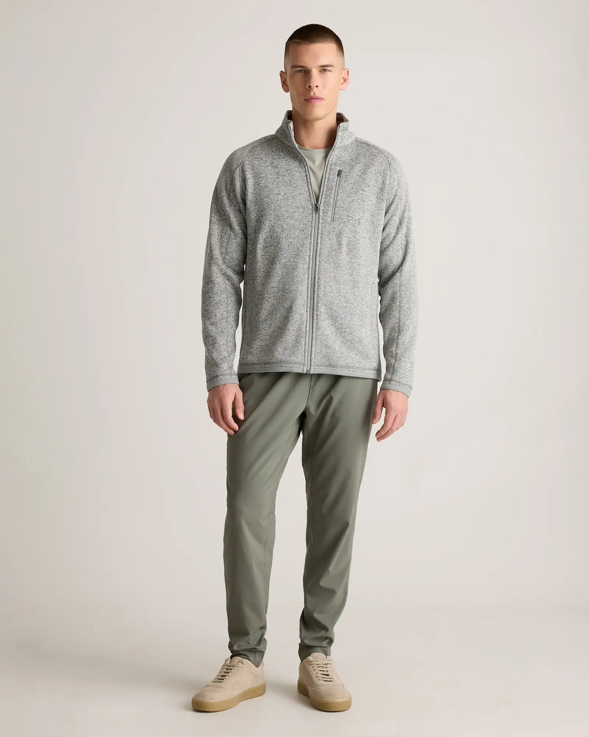 Sweater-Knit Fleece Full-Zip Jacket - US 5964
