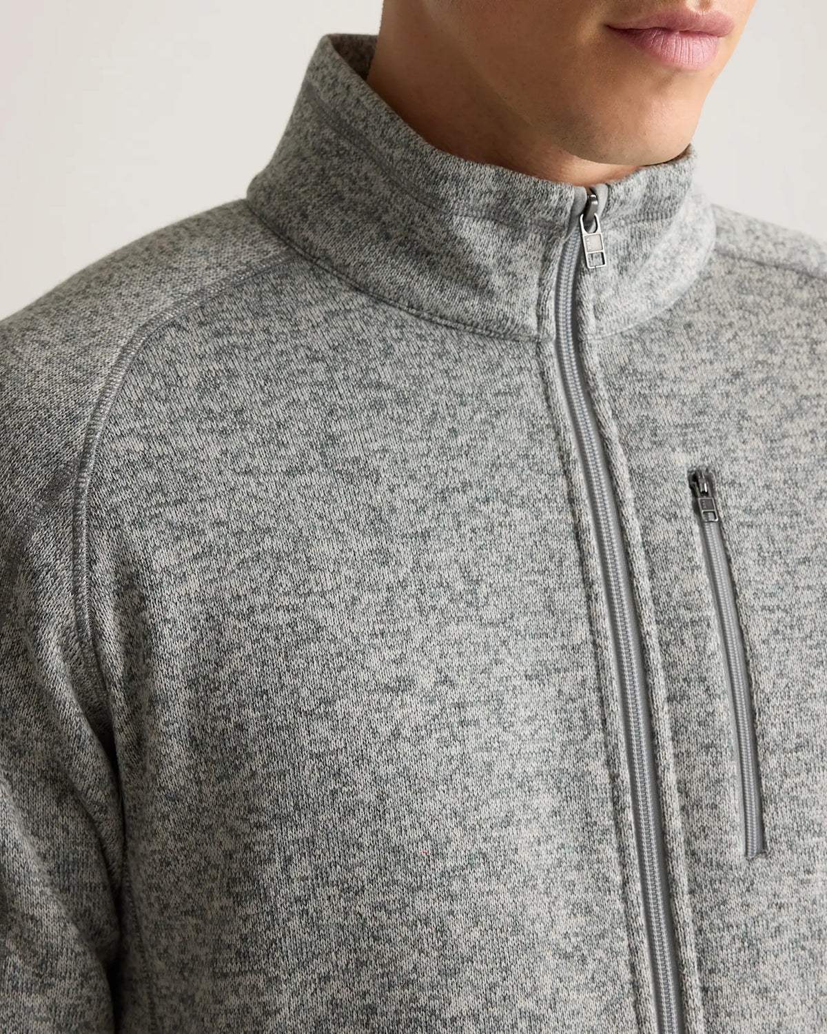 Sweater-Knit Fleece Full-Zip Jacket - US 5964