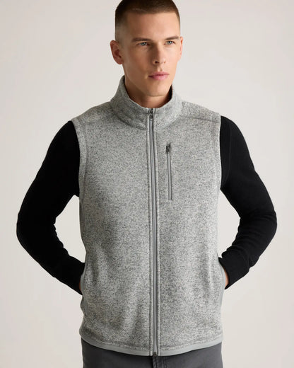 Sweater-Knit Fleece Full-Zip Vest - US 5810