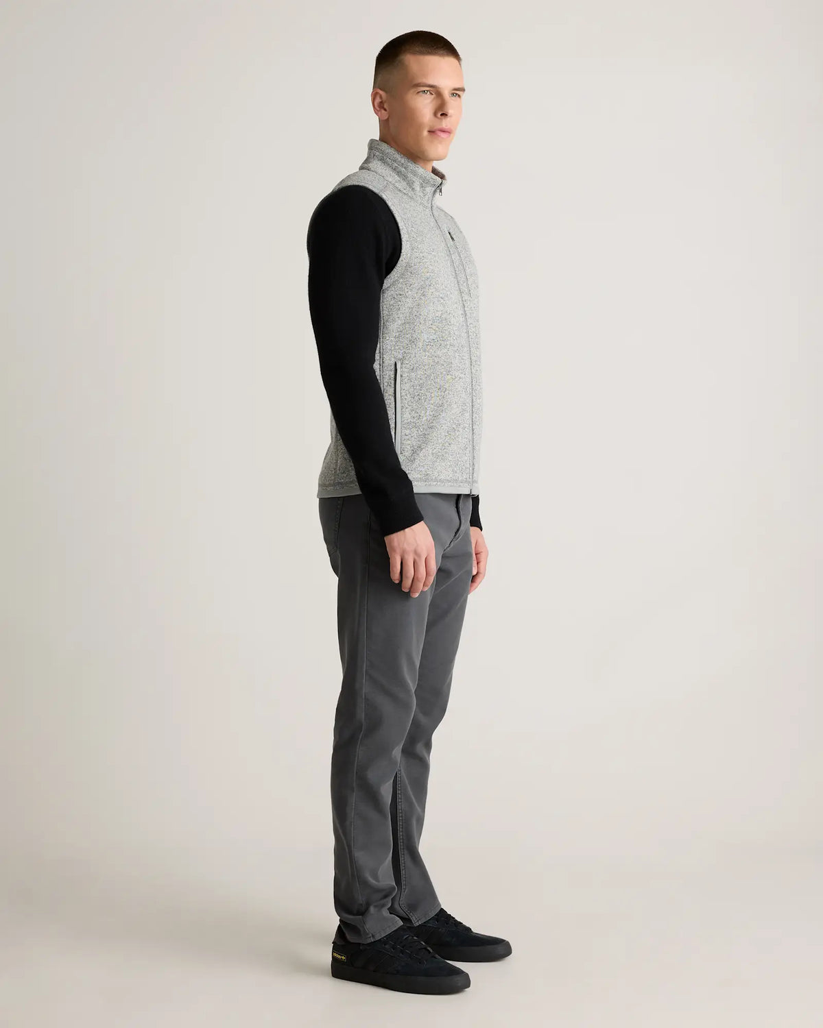 Sweater-Knit Fleece Full-Zip Vest - US 5810