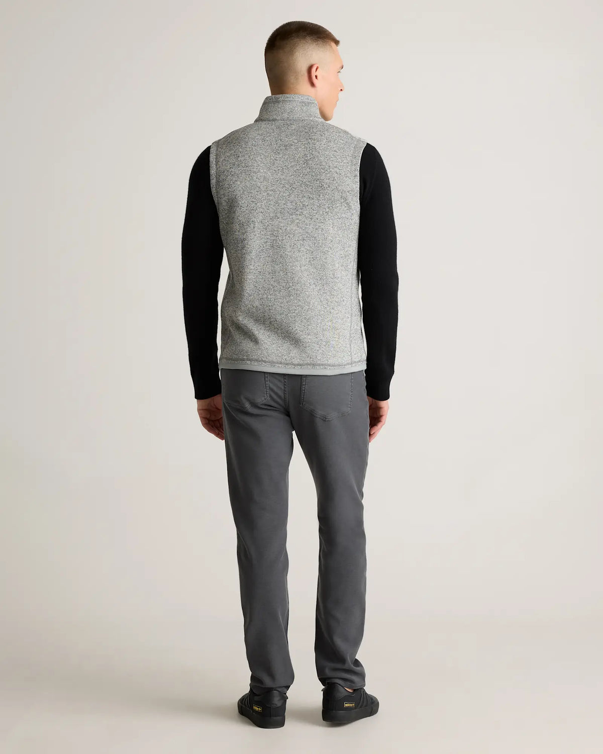 Sweater-Knit Fleece Full-Zip Vest - US 5810
