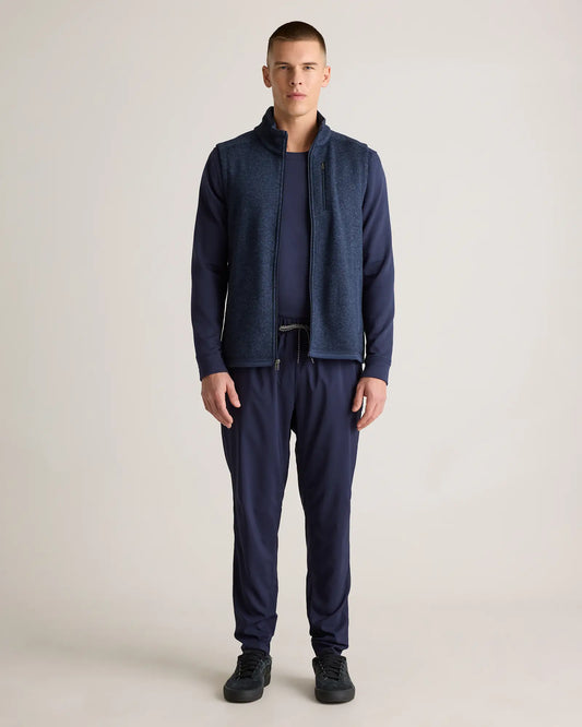 Sweater-Knit Fleece Full-Zip Vest - US 3711