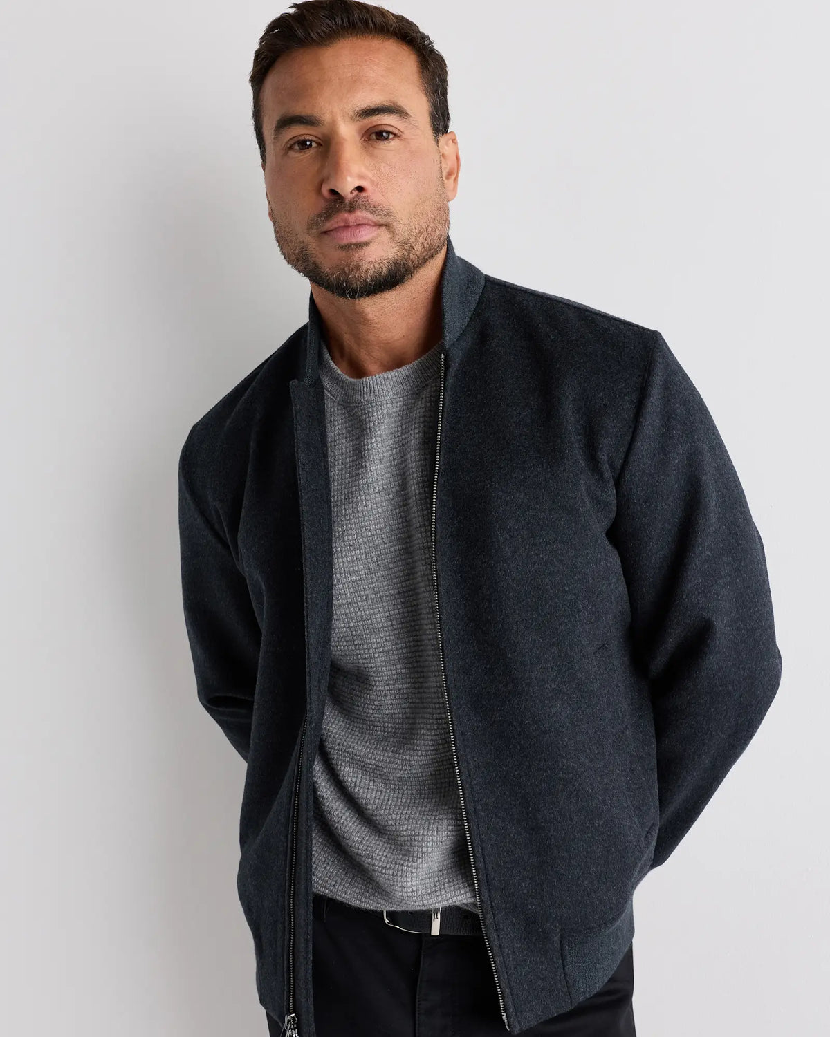 100% Mongolian Cashmere Bomber Jacket - US 4970