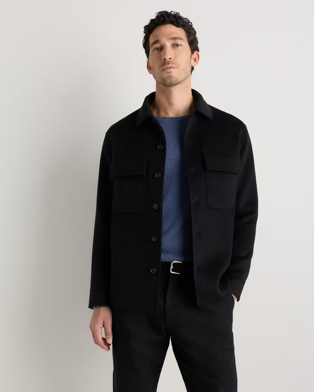 100% Mongolian Cashmere Double-Faced Shirt Jacket - US 8843