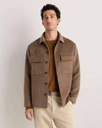 100% Mongolian Cashmere Double-Faced Shirt Jacket - US 8979