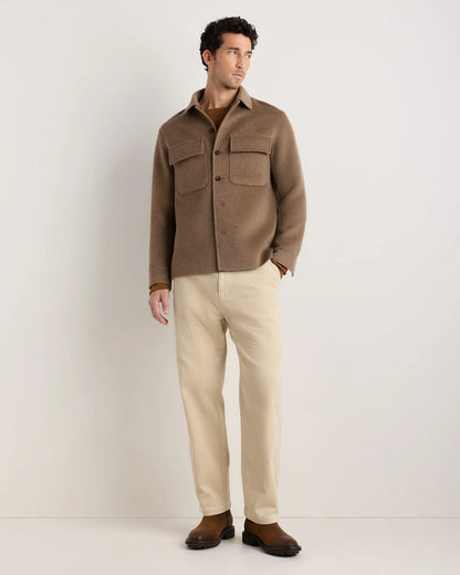 100% Mongolian Cashmere Double-Faced Shirt Jacket - US 8979