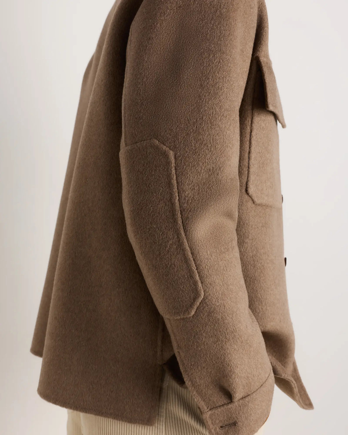 100% Mongolian Cashmere Double-Faced Shirt Jacket - US 8979