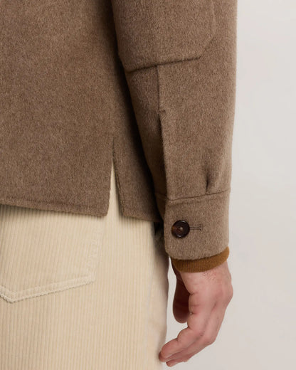 100% Mongolian Cashmere Double-Faced Shirt Jacket - US 8979