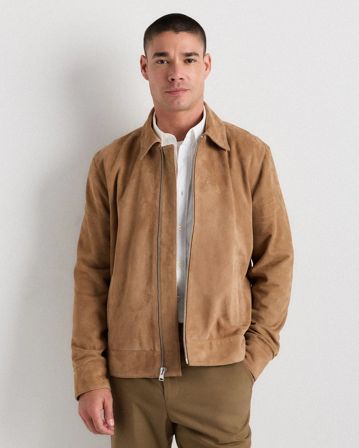 100% Suede Harrington Jacket - US 6679