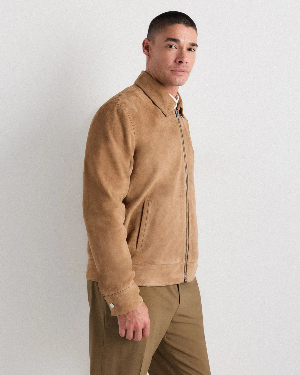 100% Suede Harrington Jacket - US 6679