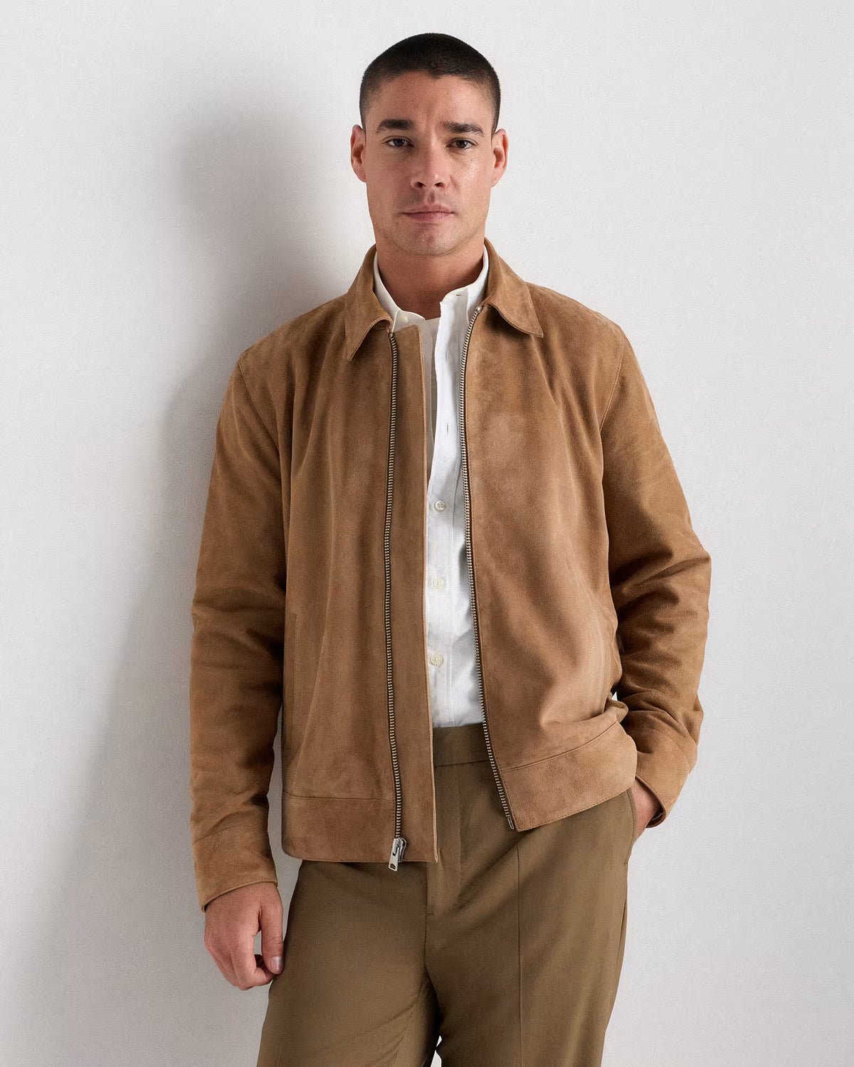 100% Suede Harrington Jacket - US 6679