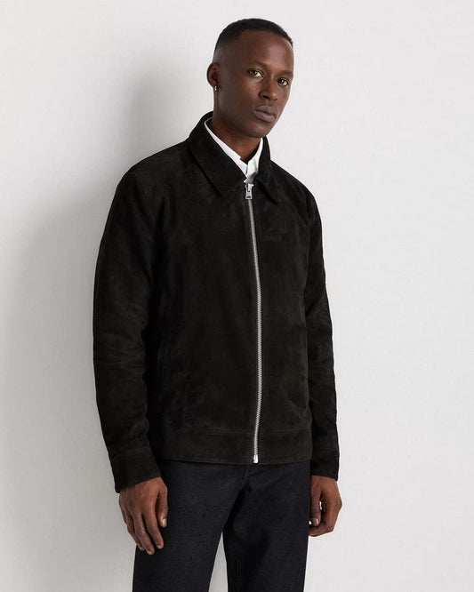 100% Suede Harrington Jacket - US 0088
