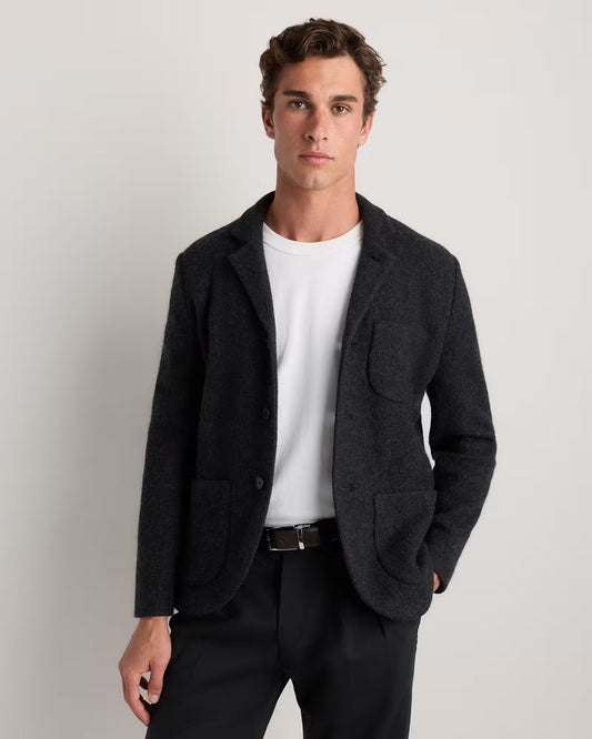 Boiled Wool Cashmere Blazer - US 7047