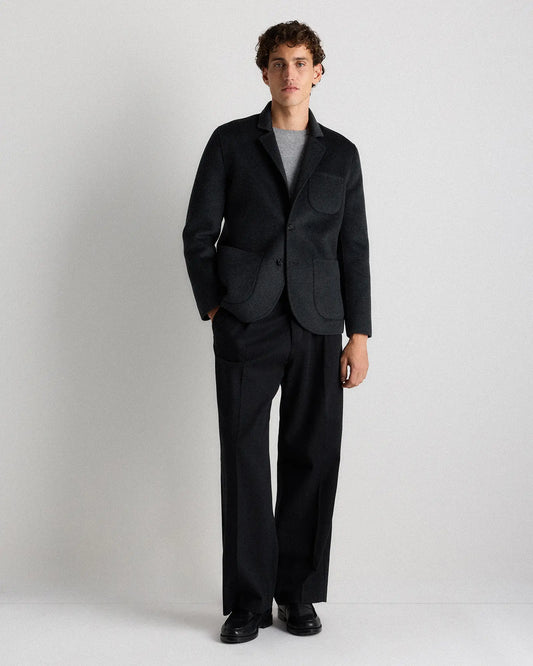 100% Mongolian Cashmere Double-Faced Chore Blazer - US 5497