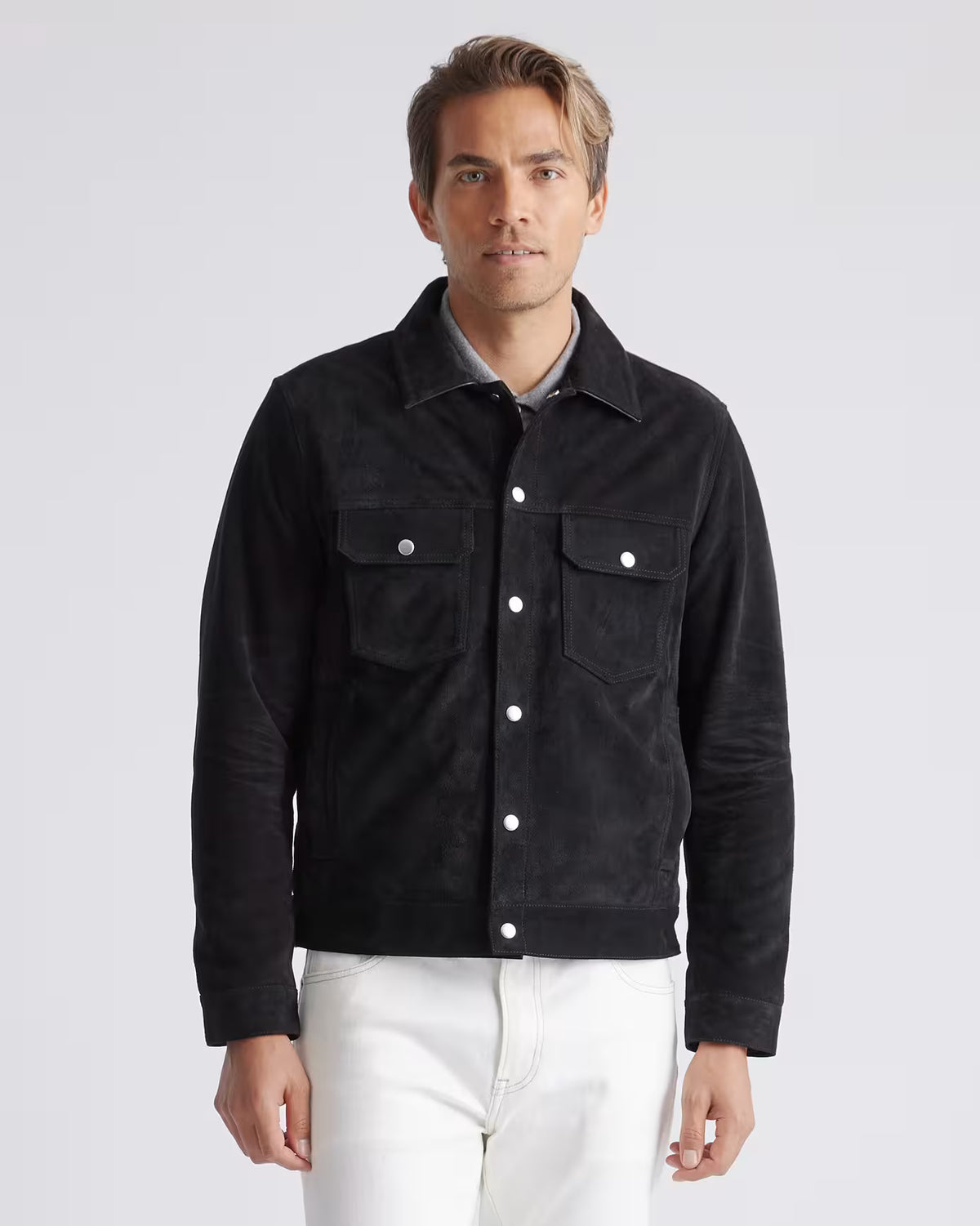Italian Suede Trucker Jacket - US 9021