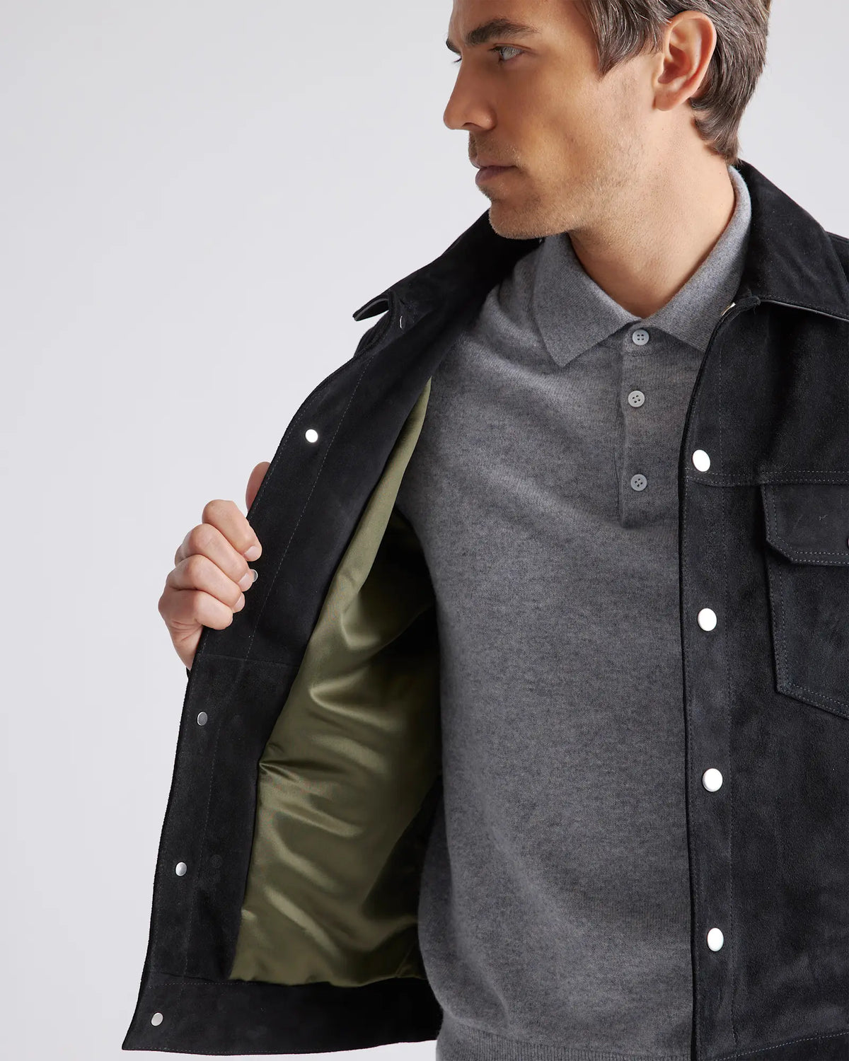 Italian Suede Trucker Jacket - US 9021