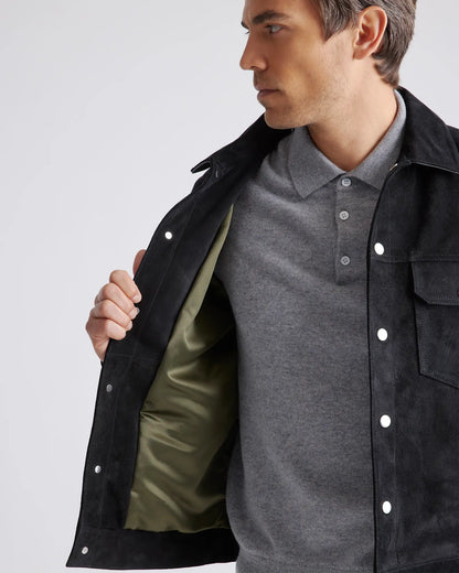 Italian Suede Trucker Jacket - US 9021